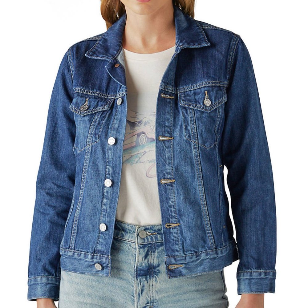 Lucky  Denim Blue Jean Jacket Sz XL
